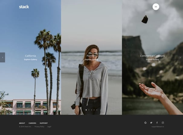 Stock placeholder image with grayscale geometrical mountain landscape